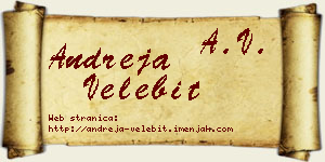 Andreja Velebit vizit kartica